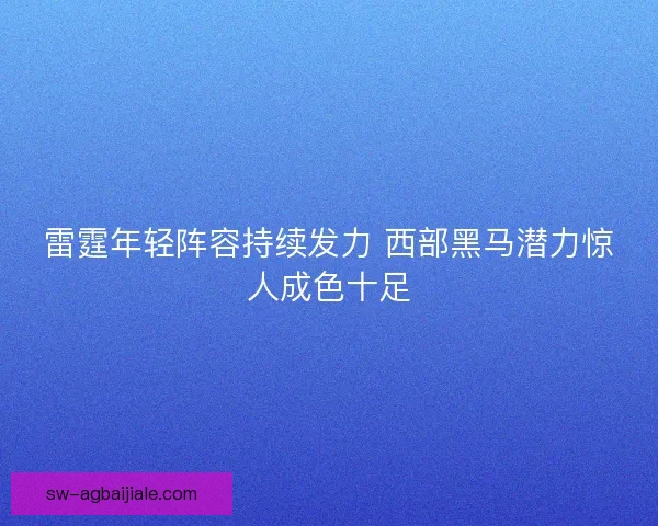 雷霆年轻阵容持续发力 西部黑马潜力惊人成色十足